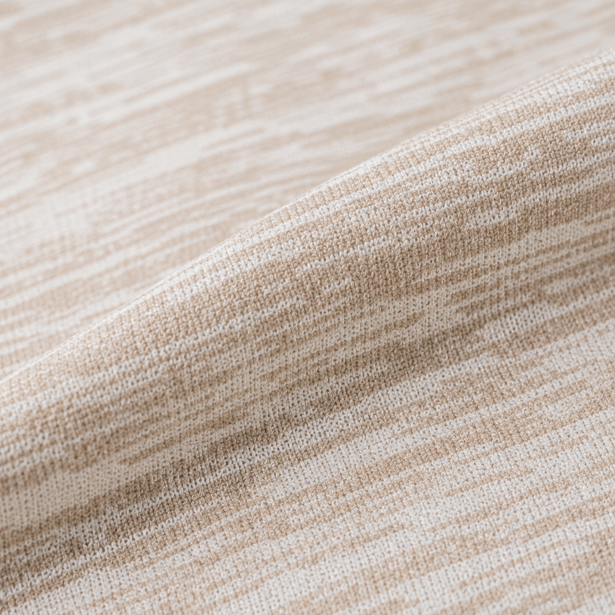 Close-up weave of Moonchill cool-touch fabric in Cream