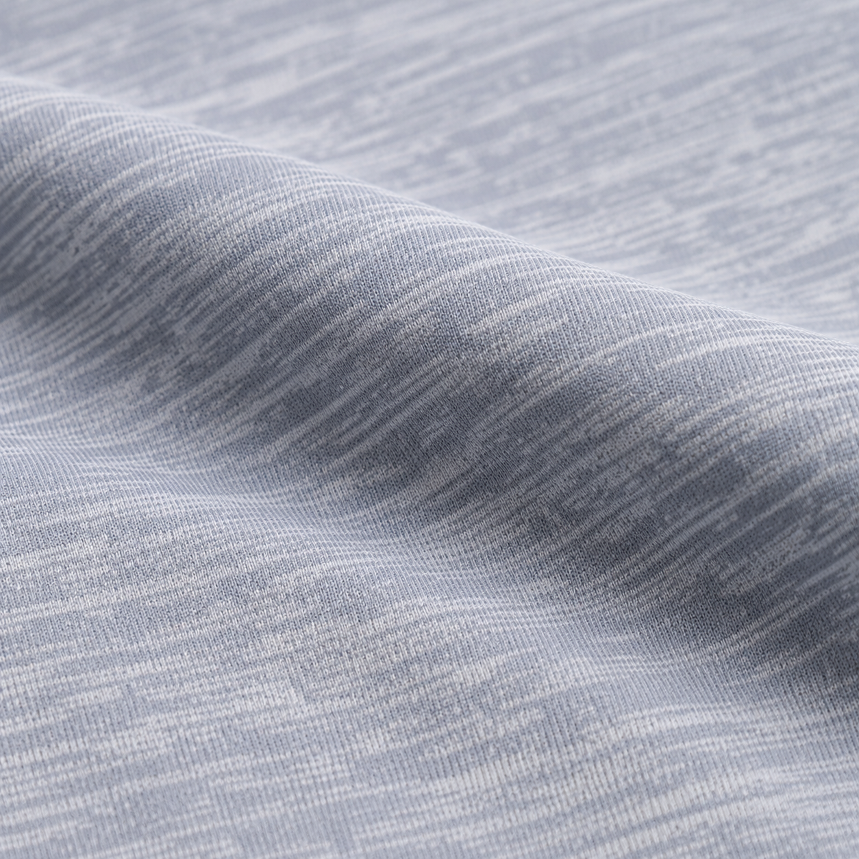 Close-up weave of Moonchill cool-touch fabric in Heather Gray-Blue